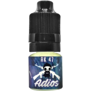 AK47 Adios Premium Liquid Incense 5ml bottle, offering a concentrated and aromatic herbal fragrance for relaxation and aromatherapy