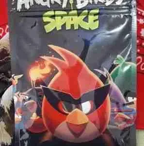 Angry Birds Space Herbal Incense sticks featuring a space-themed design, emitting a soothing, herbal aroma, set against a backdrop of cosmic imagery for a unique and calming experience.