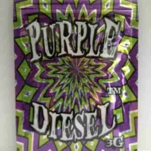 Purple Diesel Incense sticks with a deep, rich color, emitting a bold and exotic aroma, set against a backdrop that highlights its luxurious and distinctive scent